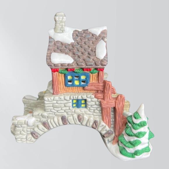 Vintage 1997 Dickens Collectibles Porcelain House Bridge - Picture 1 of 5